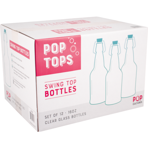 Flip Top Bottles Clear 16 oz 12/Case (Formerly EZ-Cap) – Wine and Hop Shop